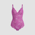 Svelte full lace bodysuit purple