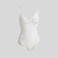 Svelte full lace bodysuit white