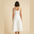 Talia | Midi Dress Tailored A-Line, Square Neck, Formal Style