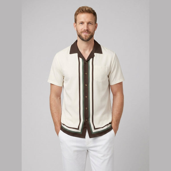 Tango | Men's Shirt Tall Fit, Lightweight Polyester, Camp Collar