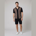 Tango | Men's Suit Knitted Fabric, Regular Fit, Monochromatic Design