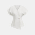Tara | V-Neck Blouse Woven, Trendy Sleeveless Women's Summer Top