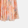 Thirza | Halter Dress Silk-Blend Chiffon, Unique Artwork Print - Wedding Guest & Cocktail Dress