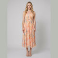 Thirza floral halter midi dress front