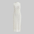 Tulum open-knit cover-up dress white