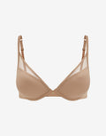 Uplift Plunge Bra taupe front view