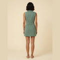 Vera | Denim Mini Dress Premium Denim, Sleeveless, Vintage Green
