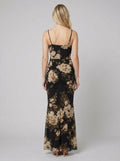 Vera | Floral Maxi Dress Ruched, High Slit Mermaid Silhouette for Summer Weddings
