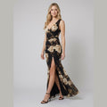 Vera | Floral Maxi Dress Ruched, High Slit Mermaid Silhouette for Summer Weddings