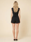 Vera | Ruched Romper V-Neck, Sleeveless, Soft Fabric