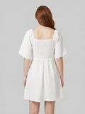 Vera | Women's Dress V Neck Mini, Bow Tie Detail