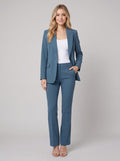 Vita women's suit blue tailored blazer and trousers on model