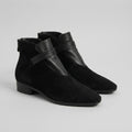 Viva suede ankle boots black pair