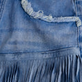 Vivid | Denim Culottes High-Waisted, Tassel Detail, Ankle-Length