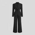 Wanda | Women's Suit Tailored Blazer, Wide-Leg Trousers