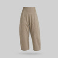 Wander | Wide Leg Pants Women  Cotton-Linen Blend, Sculpted Harem-Cut