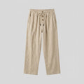 Wanderlust | Linen Pants Textured Wide-Leg Design, Comfortable Drawstring Waist