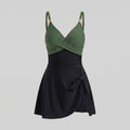 Waves swimdress black green