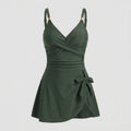 Waves swimdress dark green