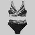 Wavy bikini set gray