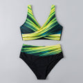 Wavy bikini set green