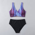 Wavy bikini set purple