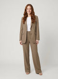 Wisteria khaki blazer suit front