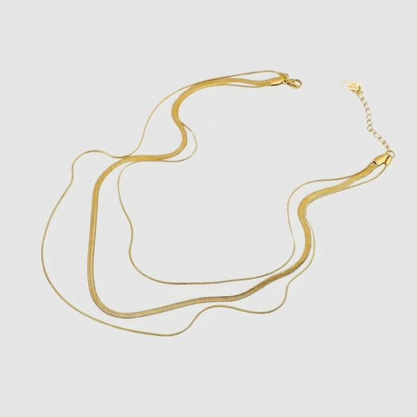 Zafina gold layered necklace